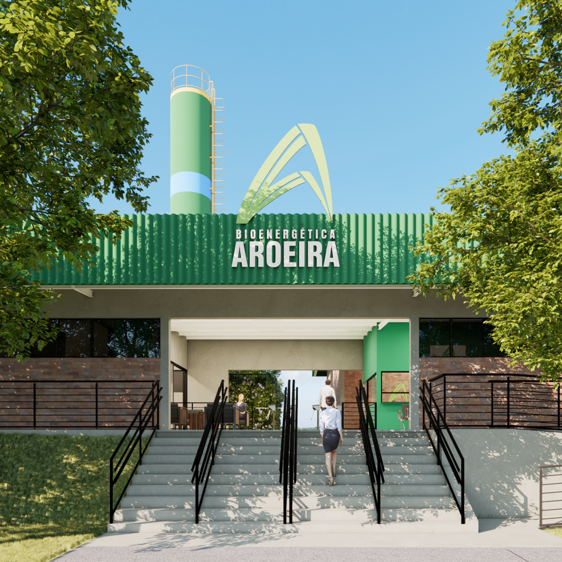 Projeto Aroeira portaria e auditório realizado para Bioenergética Aroeira em Tupaciguara - MG