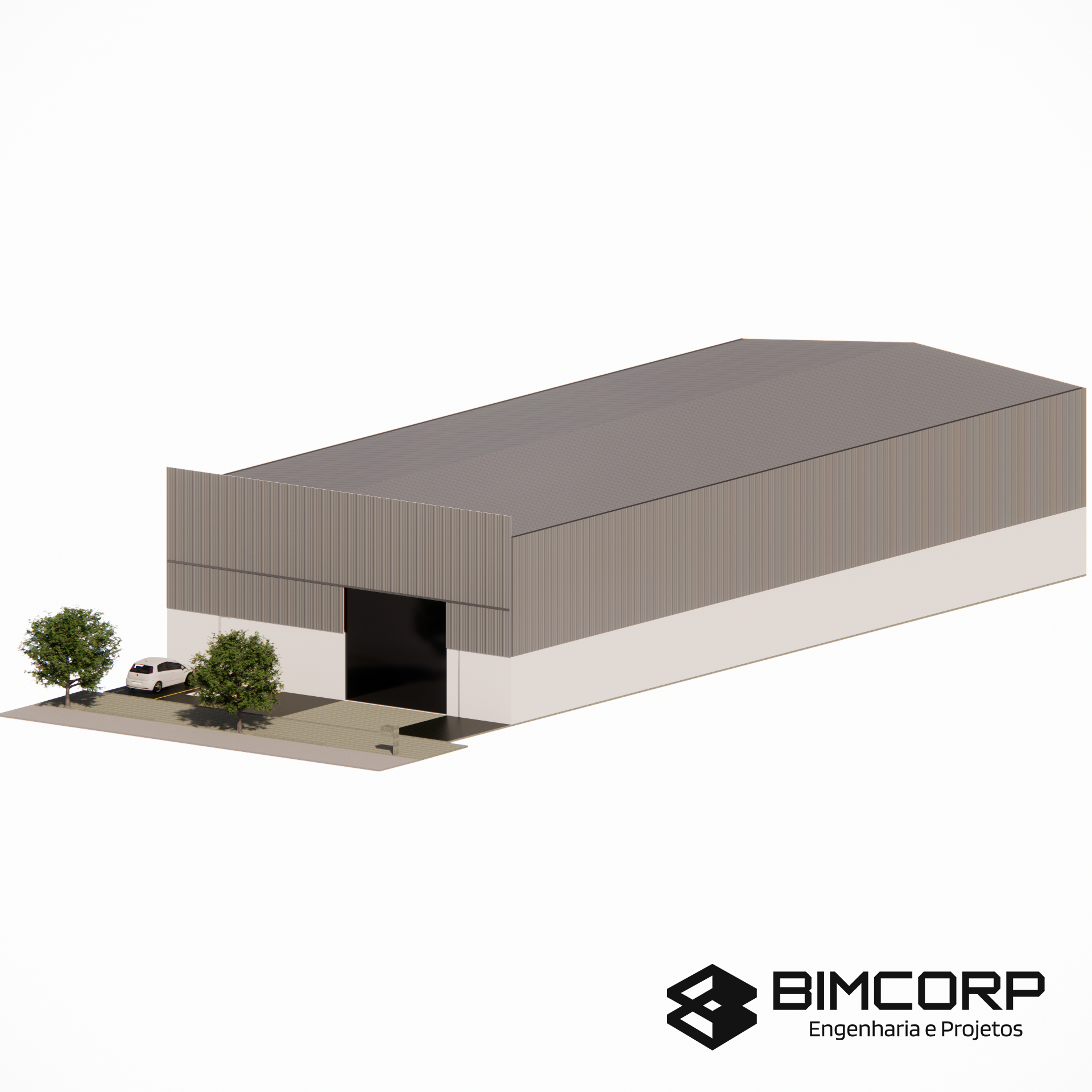 Projeto Galpão Comercial C. realizado para C. em Uberlândia - MG